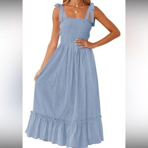 Chic Light Blue Maxi Dress